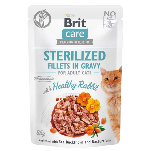 Brit Care
      
      
       kesica, Sterilized fileti u sosu sa zečetinom, 85% mesa, 85g