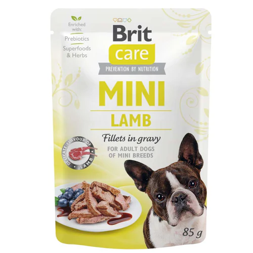Brit Care
      
      
       Mini kesica, fileti u sosu s jagnjetinom, 85g