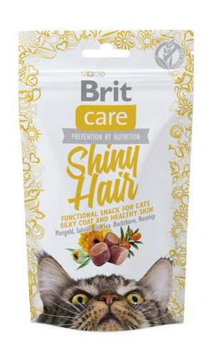 Brit
      
      
       CARE Shiny Hair, funkcionalna poslastica za mačke, za sjajno krzno, 50g