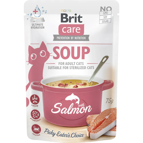 Brit Care
      
      
       Soup, ukusna supa za probirljive mačke, s lososom, 75g