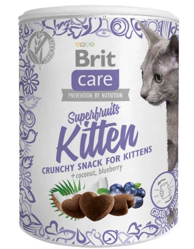 Brit
      
      
       CARE Superfruits KITTEN, hrskava poslastica za mačiće, bez žitarica, 100g