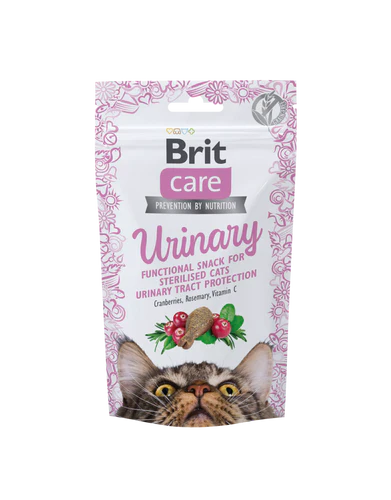 Brit
      
      
       CARE Urinary, funkcionalna poslastica za sterilisane mačke, 50g