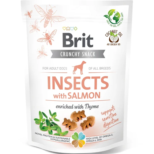 Brit
      
      
       Crunchy Cracker, hrskavi kreker s insektima i lososom, 200g
