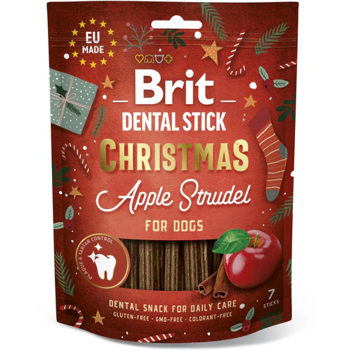 Brit
      
      
       Dental Stick Christmas, štapići za pse s jabukom i cimetom, 250g