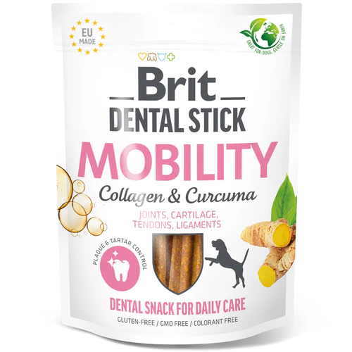 Brit
      
      
       Dental Sticks Mobility, štapići za pse sa kukurmom i kolegenom, 251g
