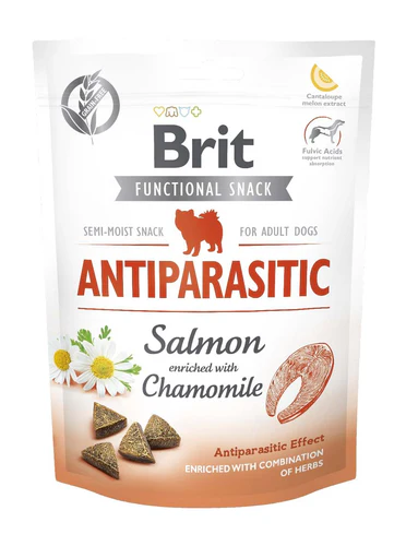 Brit
      
      
       Functional poslastica za pse, Antiparasitic s lososom, 150g