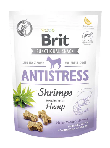 Brit
      
      
       Functional poslastica za pse, Antistress sa škampima i konopljom, 150g