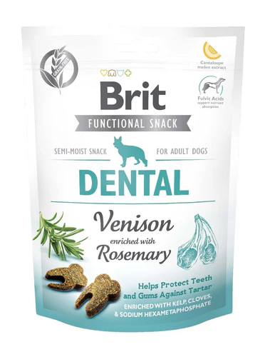 Brit
      
      
       Functional poslastica za pse, Dental s divljači i ruzmarinom, 150g
