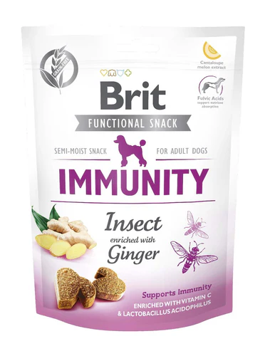 Brit
      
      
       Functional poslastica za pse, Immunity s insektima i đumbirom, 150g