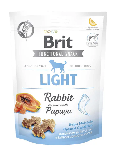 Brit
      
      
       Functional poslastica za pse, Light sa zečetinom i papajom, 150g