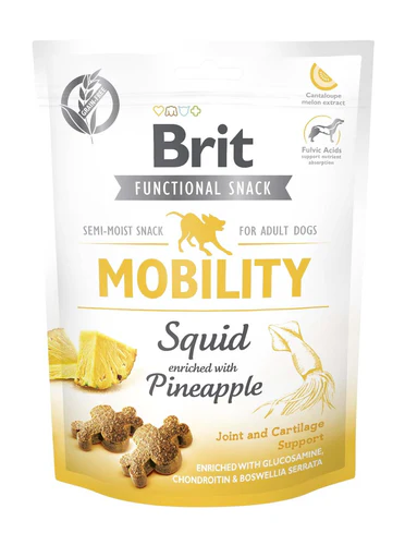 Brit
      
      
       Functional poslastica za pse, Mobility s lignjama i dunjom, 150g