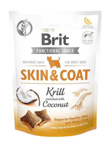 Brit
      
      
       Functional poslastica za pse, Skin&Coat Krill i kokos, 150g