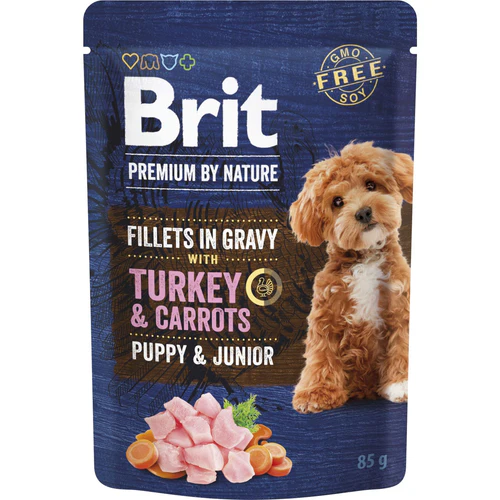 Brit
      
      
       PREMIUM by Nature, fileti u sosu za PUPPY&JUNIOR, s ćuretinom, 85g