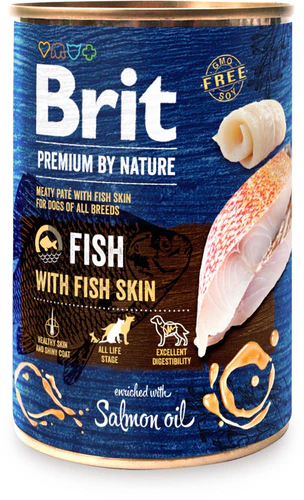 Brit Premium
      
      
       by Nature, mesna pašteta za pse s ribom i ribljom kožom