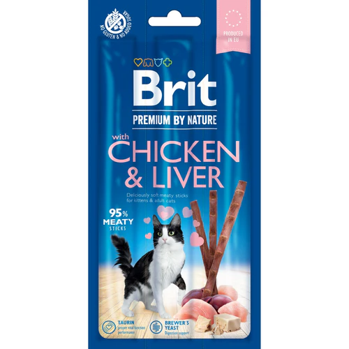 Brit
      
      
       PREMIUM by Nature,meki štapići za mačke,95% mesa, s piletinom i džigericom