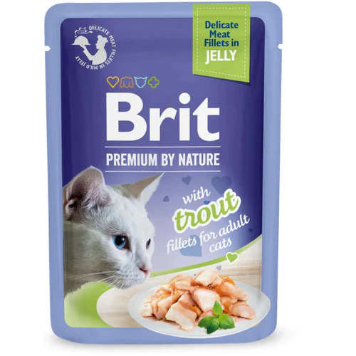 Brit Premium
      
      
       kesica, nežni fileti u želeu s pastrmkom, 85g