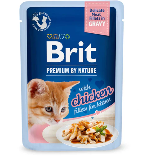 Brit Premium
      
      
       kesica, nežni fileti u sosu KITTEN, s piletinom, 85g