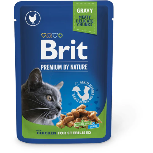 Brit Premium
      
      
       kesica, sočni komadići, Sterilised, pileći file, 100g
