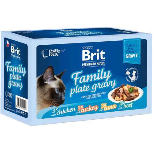 Brit Premium
      
      
       kesice, nežni fileti u sosu Family Plate, (12x85g) 1020g