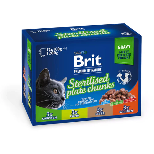 Brit Premium
      
      
       kesice, sočni komadići, Sterilised obrok, 12x100g