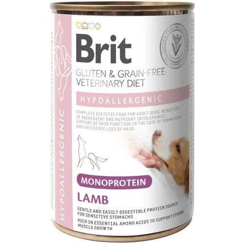 Brit Veterinary Diet
      
      
      BRIT VD Hypoallergenic, monoproteinska hrana s jagnjetinom, bez žitarica, 400g