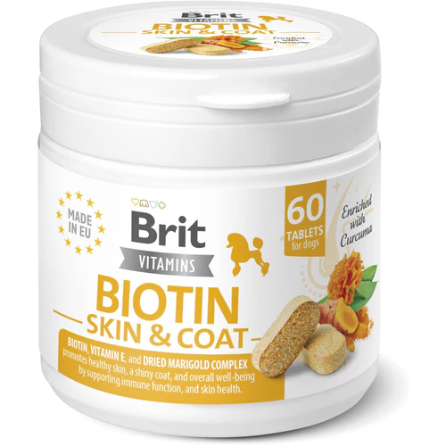 Brit
      
      
       Vitamins Biotin Skin&Coat Care, dodatak prehrani za pse, 60tbl, 120g