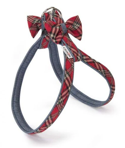 Camon
      
      
      OUTLET  Am za pse Jeans podesivi, s karo šarom i dve mašne, Medium 55cm