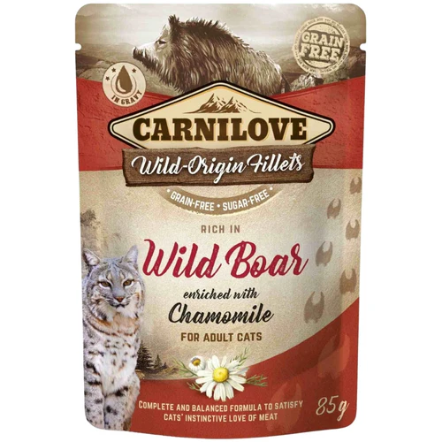 Carnilove
      
      
       Cat, fileti s d. svinjom obogaćeni kamilicom, bez žitarica, 85g