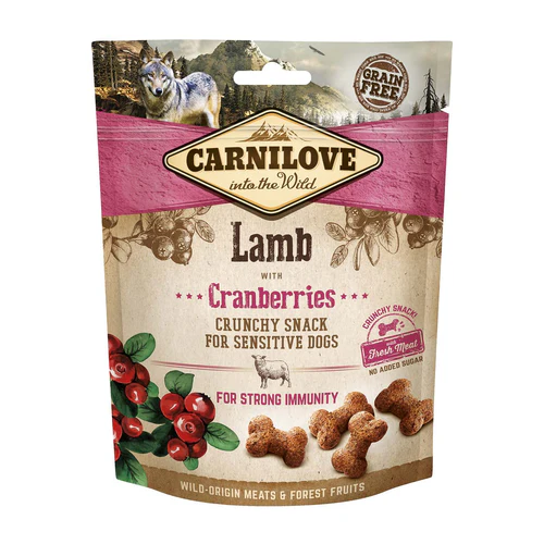 Carnilove
      
      
       Crunchy hrskava poslastica za pse, s jagnjetinom i brusnicama, 200g