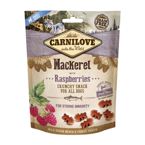 Carnilove
      
      
       Crunchy hrskava poslastica za pse, sa skušom i malinama, 200g