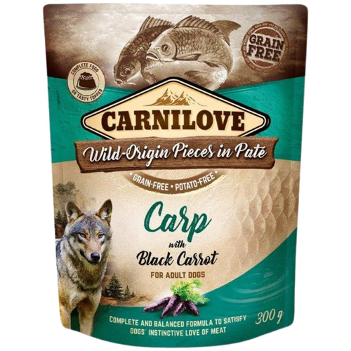 Carnilove
      
      
       Dog, pašteta sa šaranom i crnom šargarepom, bez žitarica, 300g