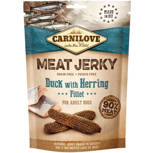 Carnilove
      
      
       Jerky Fillet, mesni fileti, pačetina i haringa, bez žitarica, 100g