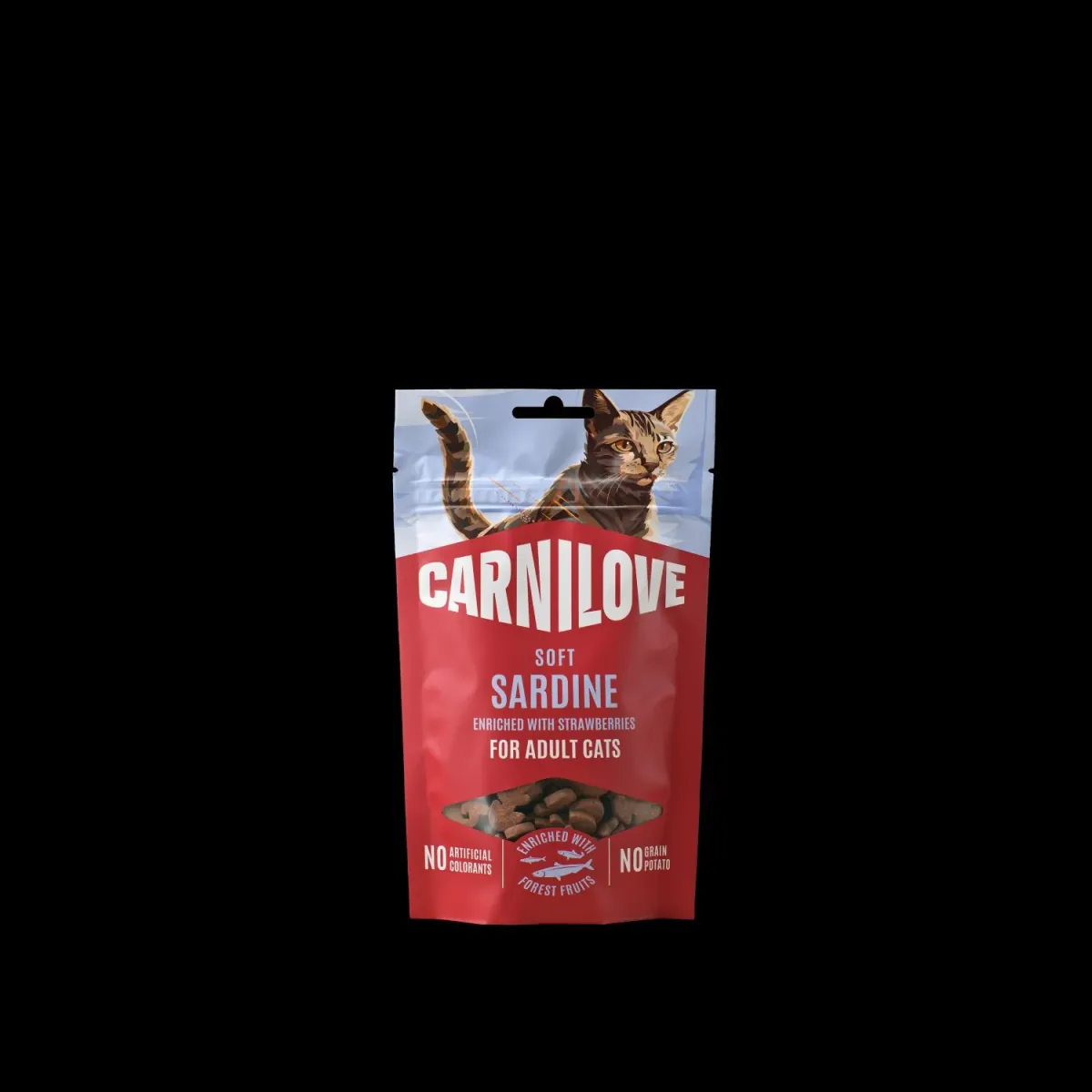 CARNILOVE mačke Soft poslastica sardina sa jagodom 50g