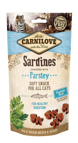 Carnilove
      
      
       SemiMoist meka poslastica za mačke, sa sardinom i peršunom, 50g