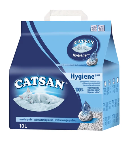 Catsan
      
      
       Hygiene Plus upijajući mineralni posip za mačke, bez mirisa, 10L
