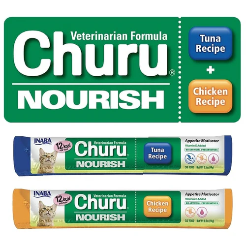 Churu
      
      
      CHURY Vet Nourish, poslastica za mačke, s tunjevinom i piletinom, 1kom, 14g