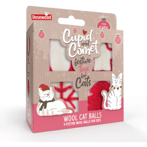 Cupid&Comet by Rosewood
      
      
      ROSEWOOD Cupid & Comet Igračka za mačke Loptice vunene, 4kom