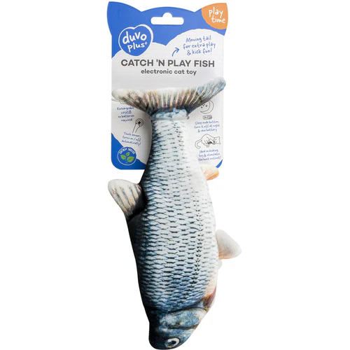 Duvo+
      
      
       Igračka za mačke Riba, USB punjenje, zvučna, 28x13x5cm