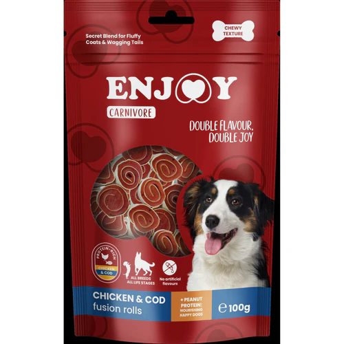 Enjoy
      
      
       Carnivore Poslastica za pse rolnice s piletinom i bakalarom