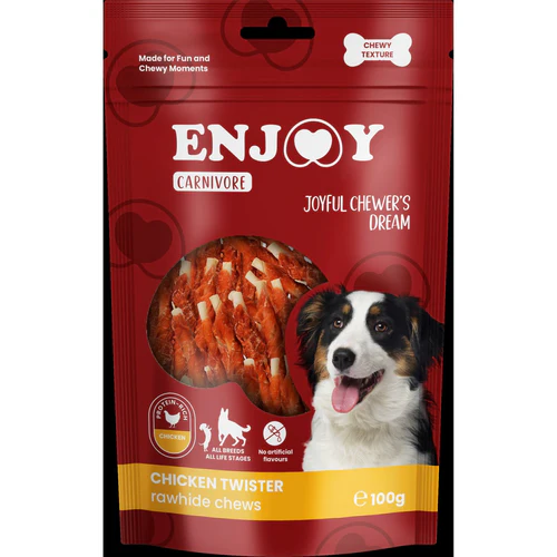 Enjoy
      
      
       Carnivore Poslastica za pse Twister, štapići s piletinom