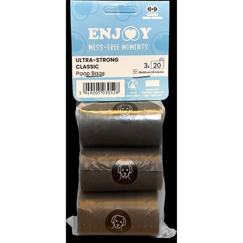 Enjoy
      
      
       Higijenske kesice za izmet Ultra Strong Classic, 3 rolne x 20 kesica