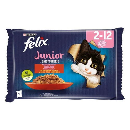 Felix
      
      
       Le Ghiottenerie, JUNIOR, s govedinom i piletinom u želeu, 4x85g