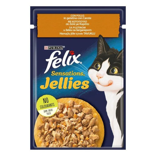 Felix
      
      
       Sensations Jellies, s piletinom i šargarepom u želeu, 85g