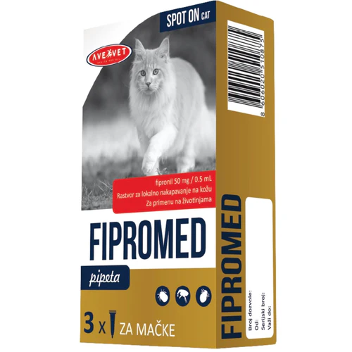 Fipromed
      
      
       Ampula SpotOn za mačke, antiparazitska, 50mg, 0,5ml