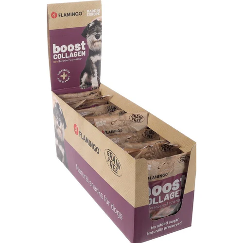 Flamingo
      
      
       Boost Collagen Crisps Poslastica za pse s govedinom, bez žitarica, 60g