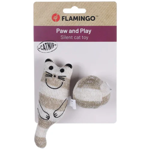 Flamingo
      
      
       Igračka za mačke  Faci Mačka s loptom, tekstilna, Braon, 13cm