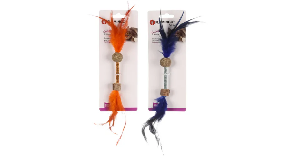 Flamingo
      
      
       Igračka za mačke Štap Boleo, s perjem, Catnip&Matatabi, raznih boja