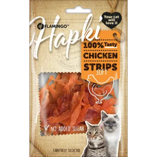 Flamingo
      
      
      OUTLET  Poslastica za mačke Hapki, trake s piletinom, 85g