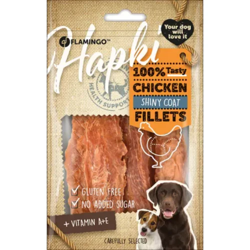 Flamingo
      
      
      OUTLET  Poslastica za pse Hapki, Shiny Coat, fileti piletine, 85g