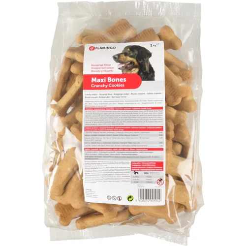 Flamingo
      
      
      OUTLET  Poslastica za pse Maxi Buscuits Bones, hrskavi biskviti, 1kg